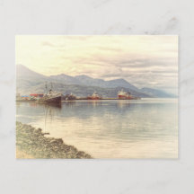 世界の端で引き上げるボート