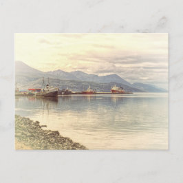 世界の端で引き上げるボート ポストカード