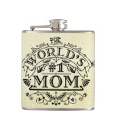 世界の第1お母さんのヴィンテージの華麗さ フラスク (正面)