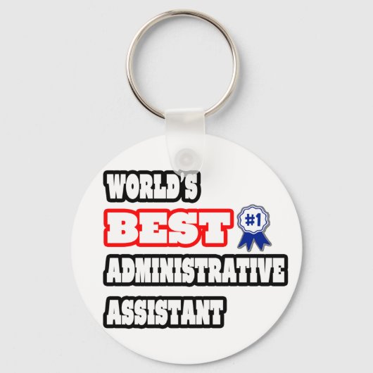 世界の管理最高の補助員 キーホルダー (正面)