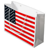 世界の米国旗米国 ラージペーパーバッグ (正面アングル)