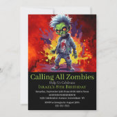 世界の終わりの誕生日ゾンビ少年 招待状 (正面)