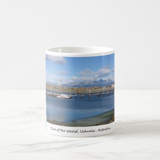 世界の終わり、ウシュアイア、アルゼンチン コーヒーマグカップ (中央)