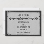世界の終わり/黙示録パーティの招待状 招待状 (裏面)
