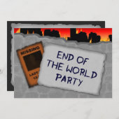 世界の終わり/黙示録パーティーの招待状 招待状 (正面/裏面)