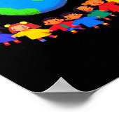 世界の統一 – 手を持つ子供たちGlol P ポスター (角)