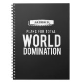 世界の統治のチェックリスト|のおもしろいな名前をカスタムする ノートブック (正面)