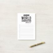 世界の統治のチェックリスト|のおもしろいな名前をカスタムする ポストイット (デスク上)