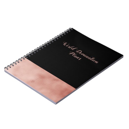 世界の統治は黒およびばら色の金ゴールドを計画します ノートブック (左側)