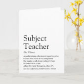 世界の絶え間ない最高の先生の定義 カード (黄色い花)