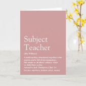 世界の絶え間ない最高の先生の定義 カード (黄色い花)