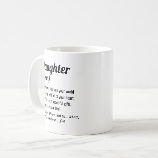 世界の絶え間な最高のい娘の定義の態度 コーヒーマグカップ (正面左)