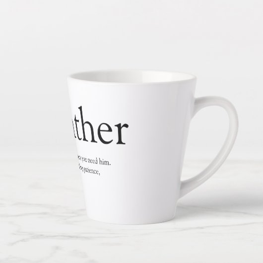 世界の継父最高の、継父の定義 カフェラテマグ (右)