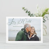 世界の緑の写真への喜びクリスマス シーズンカード (スタンド正面)