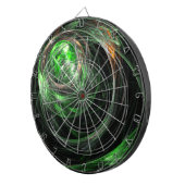 世界の緑の抽象芸術 ダーツボード (正面右)