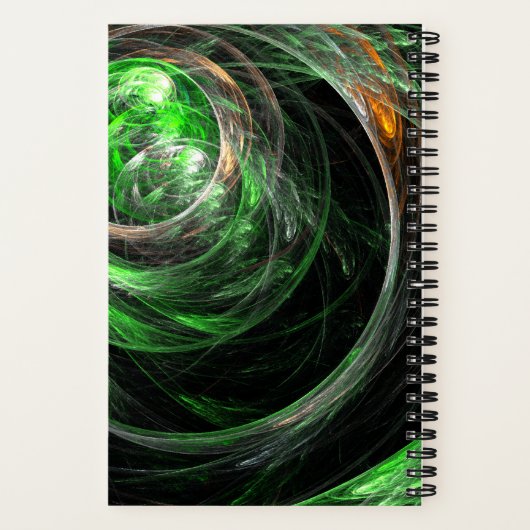 世界の緑の抽象芸術 ノートブック (裏面)