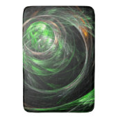 世界の緑の抽象芸術 バスマット (正面縦)