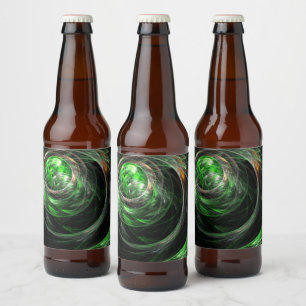 世界の緑の抽象芸術 ビールラベル