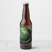 世界の緑の抽象芸術 ビールラベル (正面)