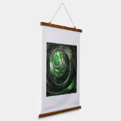 世界の緑の抽象芸術 吊り下げ型タペストリー (傾斜あり)