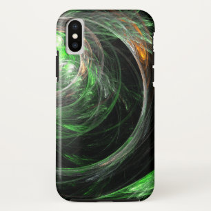 世界の緑の抽象芸術 iPhone XSケース