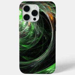 世界の緑の抽象芸術 iPhone 15 PRO MAXケース