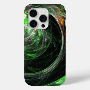 世界の緑の抽象芸術 iPhone 15 PROケース