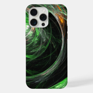 世界の緑の抽象芸術 iPhone 15 PRO MAXケース