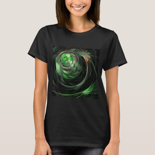 世界の緑の抽象芸術 Tシャツ (正面)