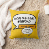 世界の義理最高の父のおもしろいスーパーヒーロー クッション (ブランケット)