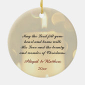 世界の聖書の詩のオーナメントのイエス・キリストライト セラミックオーナメント (裏面)