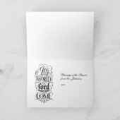 世界の聖降誕祭の天使への祈喜び シーズンカード (内部)