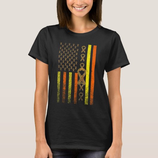 世界の肝炎の日イエローと赤いリボンアメリカン Tシャツ (正面)