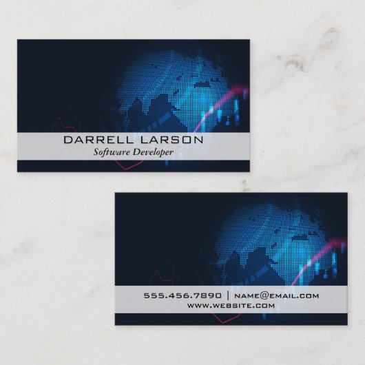 世界の背景 名刺 (正面/裏面)