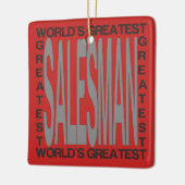 世界の腕のいいセールスマン セラミックオーナメント (左)