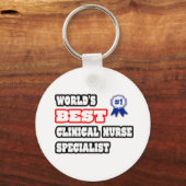 世界の臨床最高のナース専門家 キーホルダー (正面)