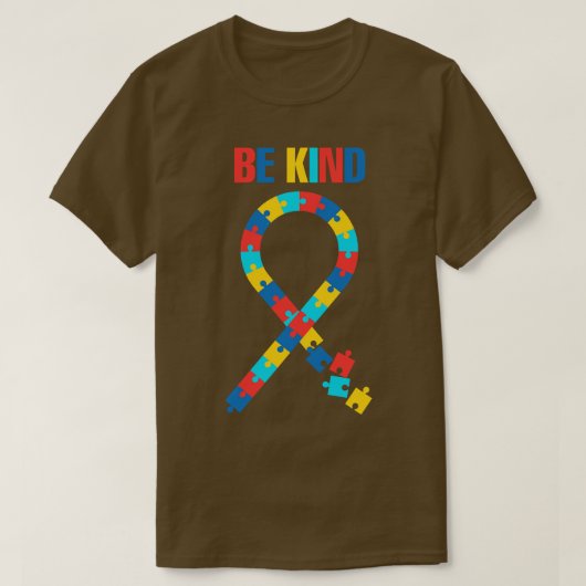 世界の自閉症に対する優しい自閉症意識 Tシャツ (デザイン正面)