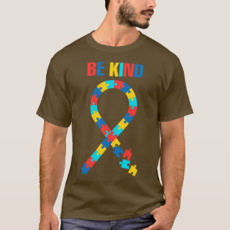 世界の自閉症に対する優しい自閉症意識 Tシャツ