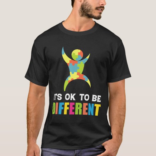 世界の自閉症に対する認識それは違う~である Tシャツ (正面)