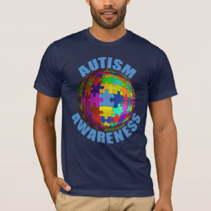 世界の自閉症の認識度のTシャツ Tシャツ