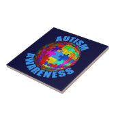 世界の自閉症の認識度 タイル (側面)