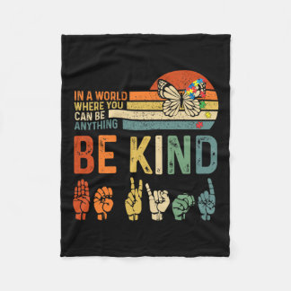 世界の自閉症意識の日ハンズシンボルや象徴自閉症パズ フリースブランケット