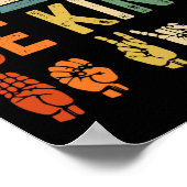 世界の自閉症意識の日ハンズシンボルや象徴自閉症パズ ポスター (角)