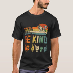 世界の自閉症意識の日ハンズシンボルや象徴自閉症パズ Tシャツ