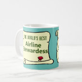 世界の航空最高の局。 コーヒーマグカップ (正面左)