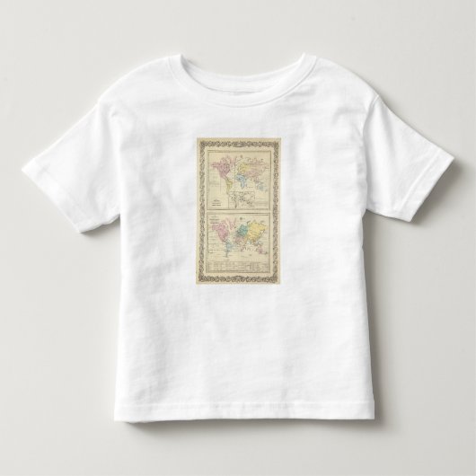 世界の色の地図 トドラーTシャツ (正面)