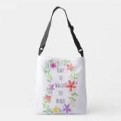 世界の花を歩く準備ができているBoho クロスボディバッグ (裏面)