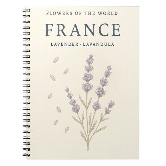 世界の花 — フランス ラベンダー ノートブック (正面)