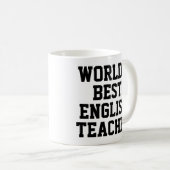世界の英最高の語先生ギフトマグ コーヒーマグカップ (正面右)