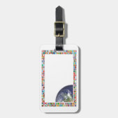 世界の荷物のラベルの旗 ラゲッジタグ (正面縦)